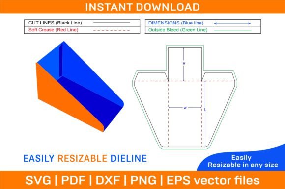Counter Custom Product Display Box Die C Graphics and Print Templates