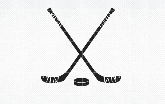Crossed Hockey Sticks SVG, Hockey Puck Graphics and Crafts
