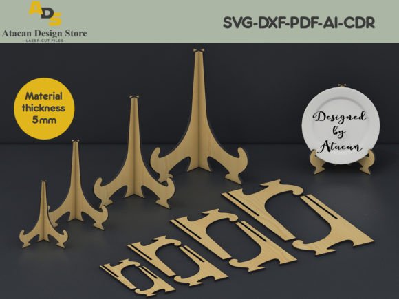 Display Picture Holder Stand for Plate Graphics and Patterns