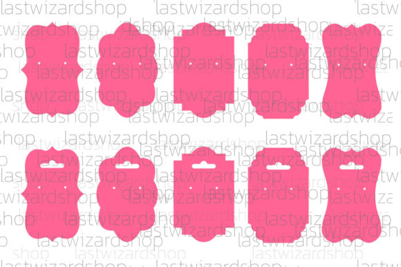 Earring Display Card Svg, Jewelry Graphics