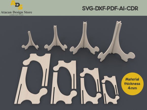Easel Display Stand Laser Cut SVG File Graphics and Illustrations Review