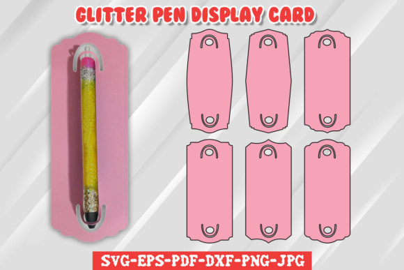 Epoxy Glitter Pen Display Card: A Modern Design Asset for Crafts and Graphics