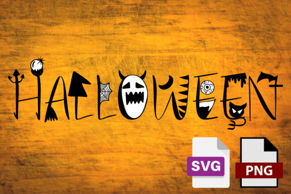 Halloween Display Lettering Graphics and Print Templates Review