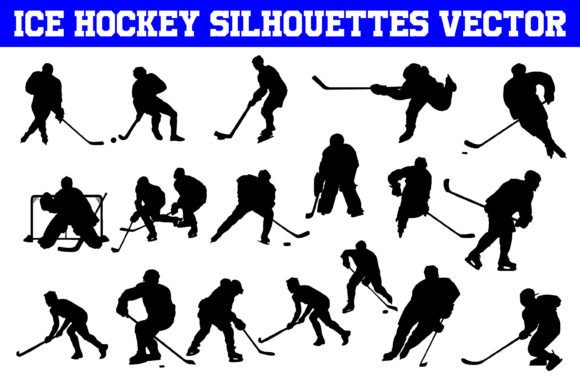 Ice Hockey Silhouettes Vector SVG Graphics and Crafts Review