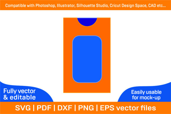 Invitation Display Envelope 5x8 Inch Die Graphics and Print Templates