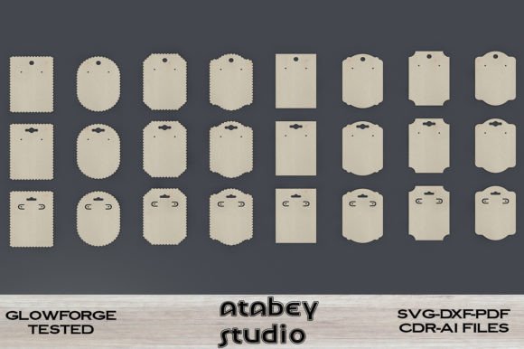 Jewelry Earring Display Cardboard Files for Crafts and Graphics
