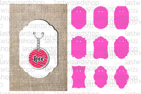 Keyring Display Card Svg, Key Ring Tag Graphics for Crafts