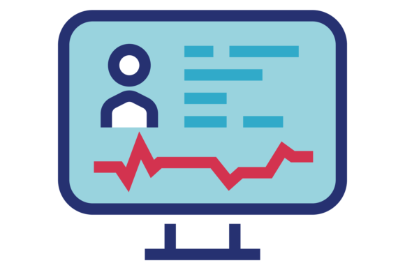 Patient Record Display. Health Monitorin Graphics and Illustrations