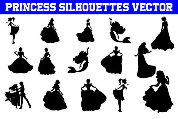 Princess Silhouettes Vector Princess Graphics and Crafts Review