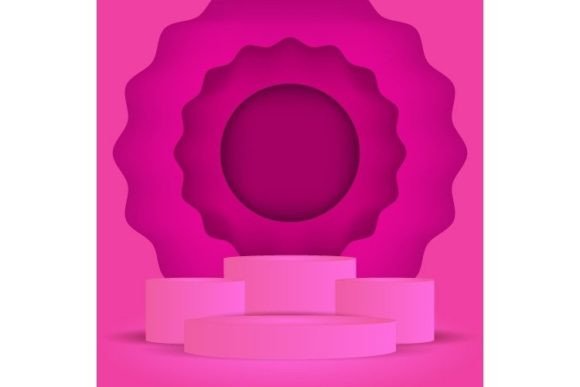 Product Stand Pink Display with Abstract Graphics and Graphic Templates Review