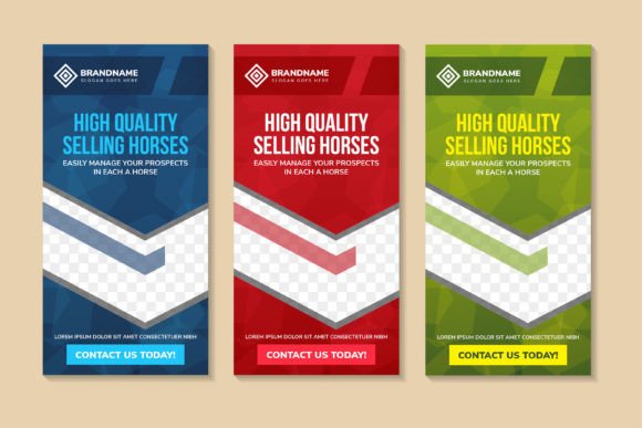 Selling Horses Vertical Banner: Graphics and Social Media Templates Review