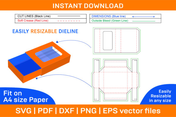 Sleeve Drawer Display Box, Cocolate Graphics & Print Templates