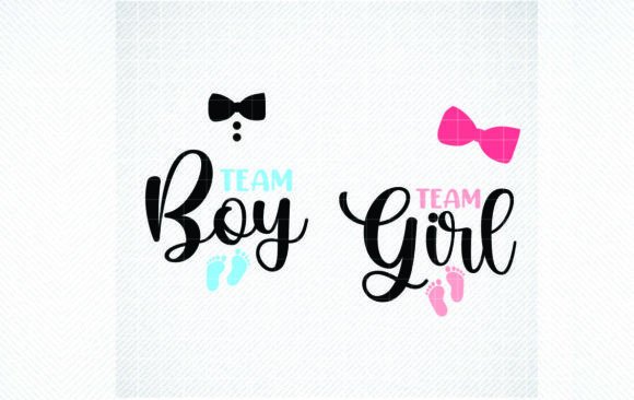 Team Boy Team Girl SVG Gender Reveal SVG