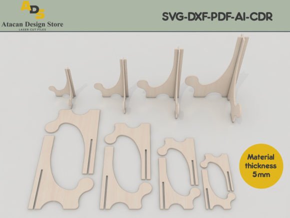 Wood Easel Display Stand Plate Stands